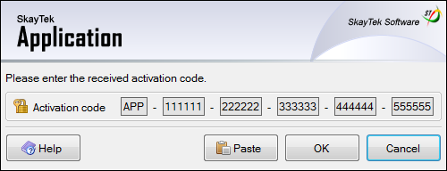 Activation Code - Kontrolka, którą można zaimplementować w każdej aplikacji, która wymaga wpisania klucza aktywacyjnego w celu jej rejestracji i uruchomienia.