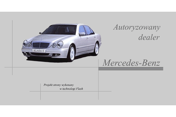 Mercedes Benz - Strona internetowa wykonana w całości w technologii Flash.